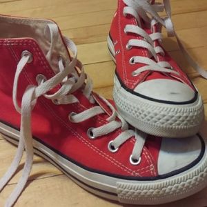 Red High Top Chuck Taylors